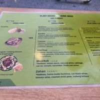 Menu  at Mooi in Prague