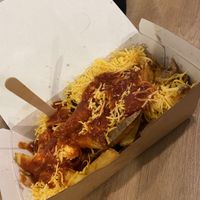 Belgian fries (heavy liquid smoke taste)  at Mooi in Prague