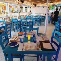 Pretty outdoor seating. The blue 💙 😍 ♥ at Cugini Trattoria Pizzeria in Central Singapore