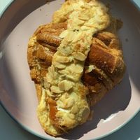 Almond croissant at Matthews Yard in Croydon