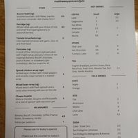 Menu June 2023 at Matthews Yard in Croydon