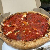 Deep dish pizza!   at Sarpino's Pizzeria in Fort Lauderdale