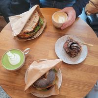 breakfast at Eter Vegan Bakery in Warsaw