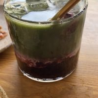 Blueberry iced matcha - must try!  at Eter Vegan Bakery in Warsaw