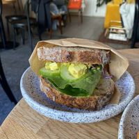 like egg salad san  at Eter Vegan Bakery in Warsaw