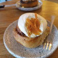 White poppy bun at Eter Vegan Bakery in Warsaw