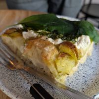 Focaccia slice at Eter Vegan Bakery in Warsaw