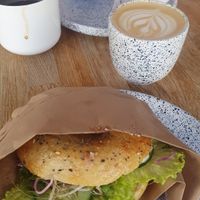 Bagel at Eter Vegan Bakery in Warsaw