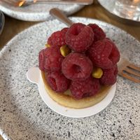 Raspberry and pistache  at Eter Vegan Bakery in Warsaw
