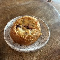 Raspberry pastry  at Eter Vegan Bakery in Warsaw