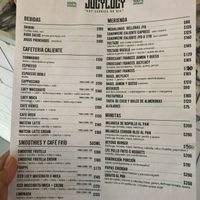 Menu  at JUCYLUCY in Montevideo