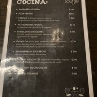 Menú  at Souffle in Montevideo