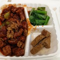 Kung pao bean curd rolls at 4 Stones Vegetarian Cuisine in Richmond