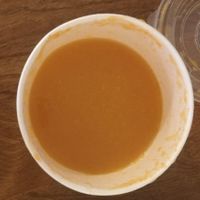 Vegetable soup at 4 Stones Vegetarian Cuisine in Richmond