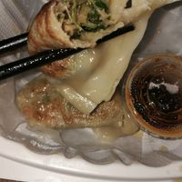 Inside the vegan gyouza at 4 Stones Vegetarian Cuisine in Richmond