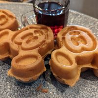 Vegan Mickey waffles (gluten free) at Walt Disney World - Ale & Compass in Lake Buena Vista