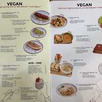 Vegan menu  at Café K.O.B in Koh Samui