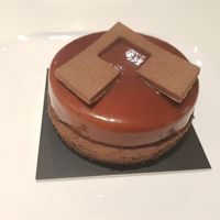 Vegan chocolate cake at La Pastisseria in Barcelona