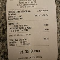 Price  at La Pastisseria in Barcelona