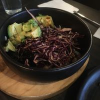 Avocado rice bowl at Hanjan Oliver in Edmonton