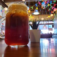 Thai Tea w/ coconut milk at Bangkok Street in Las Vegas
