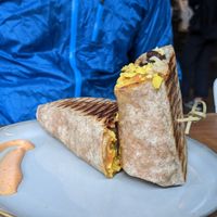 Breakfast burrito (vegan version) at Harvest in Halifax