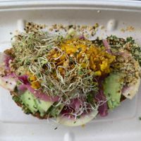 Avocado toast made vegan  at Harvest in Halifax