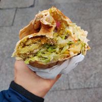 Large falafel wrap at All That Falafel - Food Stand in South East London