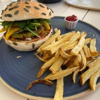 House made Vegan burger. at Cocos in Foz Do Arelho