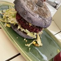 saloia vegana burger at Cocos in Foz Do Arelho