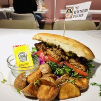 ホーリーカウビーフサンド (Holy cow beef sandwich)  at The Vegetarian Butcher Ikebukuro in Tokyo