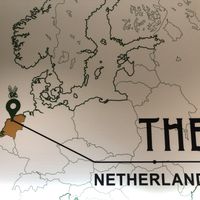 Very funny map of The Netherlands   at The Vegetarian Butcher Ikebukuro in Tokyo