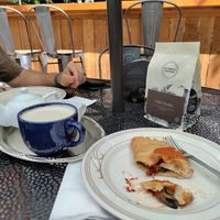 Vegan calzone! Mushrooms, olives, vegan cheese and tomato sauce at Hayday Bakery in Ellensburg