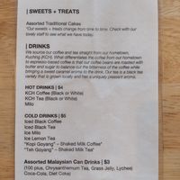 Drinks menu at KCH - 古晉 in North Perth