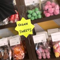 One wall a vegan sweets, so much choice. at Sweet Expectations in Rochester