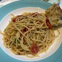 Spaghetti Aglio oil with peppers   at Oolaa - Stanley St in Hong Kong Island