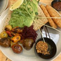 A beautiful breakfast.   at Mockingbird Cafe in Kingscliff