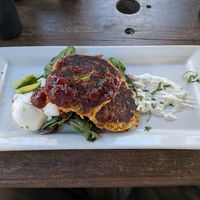 Corn Fritters at Mockingbird Cafe in Kingscliff