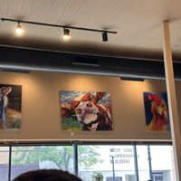 Lovely local art  at get REAL cafe in Sturgeon Bay