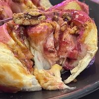 Raw cinnamon roll  at 27 Club Coffee in Cleveland