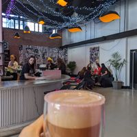 Super fun interior at 27 Club Coffee in Cleveland