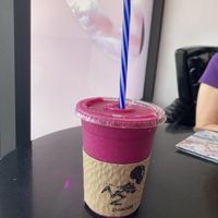 Hot pink smoothie  at 27 Club Coffee in Cleveland