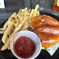 beyond burger w/ spicy aioli sauce   at Honey Uninhibited in Miami