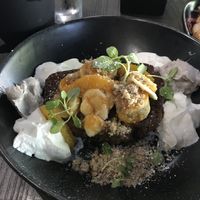 Vegan Banana Toast  at Honey Uninhibited in Miami