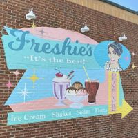 Such a cute place at Freshie's Ice Cream in Lexington