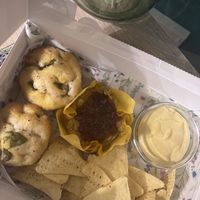 Savoury box including focaccia, homemade cheese, tortillas and hummus   at My Lavender Kitchen in Sittingbourne