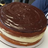 Boston cream cake at JMT Vegan Eats in Virginia Beach