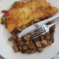 Loaded omelette and hash browns. at JMT Vegan Eats in Virginia Beach
