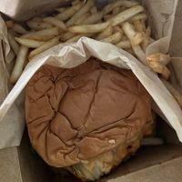 Fried Chick’n Sandwich and Fries  at JMT Vegan Eats in Virginia Beach