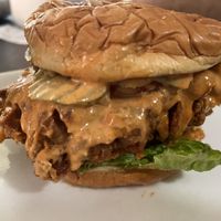 Vegan Fried Chick’n Sandwich  at JMT Vegan Eats in Virginia Beach